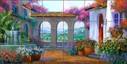 Warmed by the Sun by Mikki Senkarik Ceramic Tile Mural - MSA155