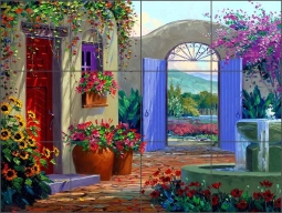 Melody of Color by Mikki Senkarik Ceramic Tile Mural - MSA157