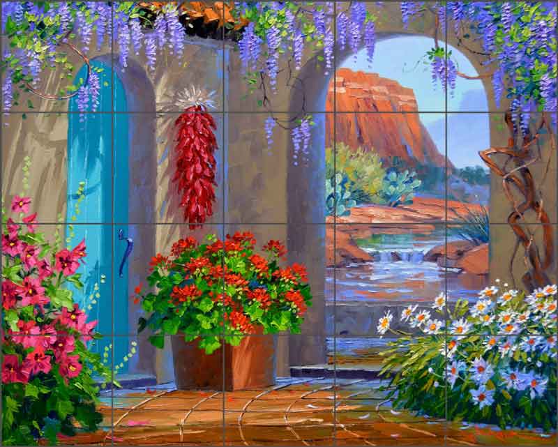 Whispers of Sedona by Mikki Senkarik Ceramic Tile Mural MSA163