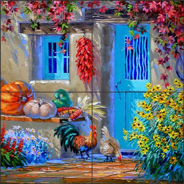 Bounty of Fall by Mikki Senkarik Ceramic Tile Mural MSA174