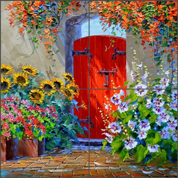 Summer Splendor by Mikki Senkarik Ceramic Tile Mural - MSA184