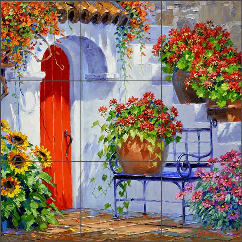 Warm Breath of Summer by Mikki Senkarik Ceramic Tile Mural - MSA193