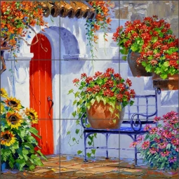 Warm Breath of Summer by Mikki Senkarik Ceramic Tile Mural - MSA193
