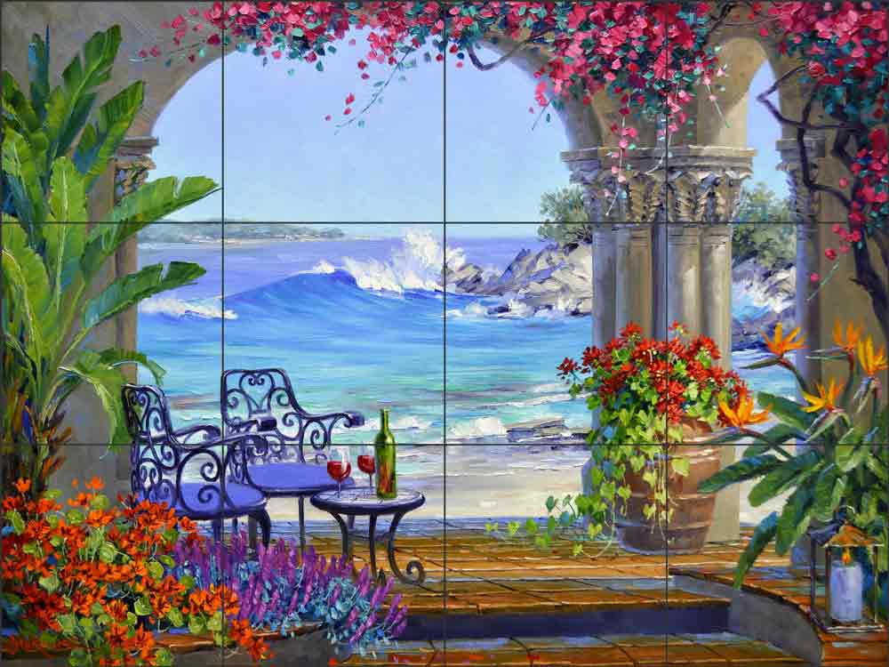 Serenade of the Sea by Mikki Senkarik Ceramic Tile Mural MSA206