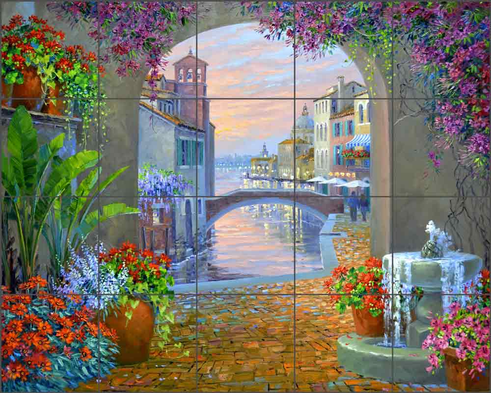 Sunset Serenade by Mikki Senkarik Ceramic Tile Mural MSA234