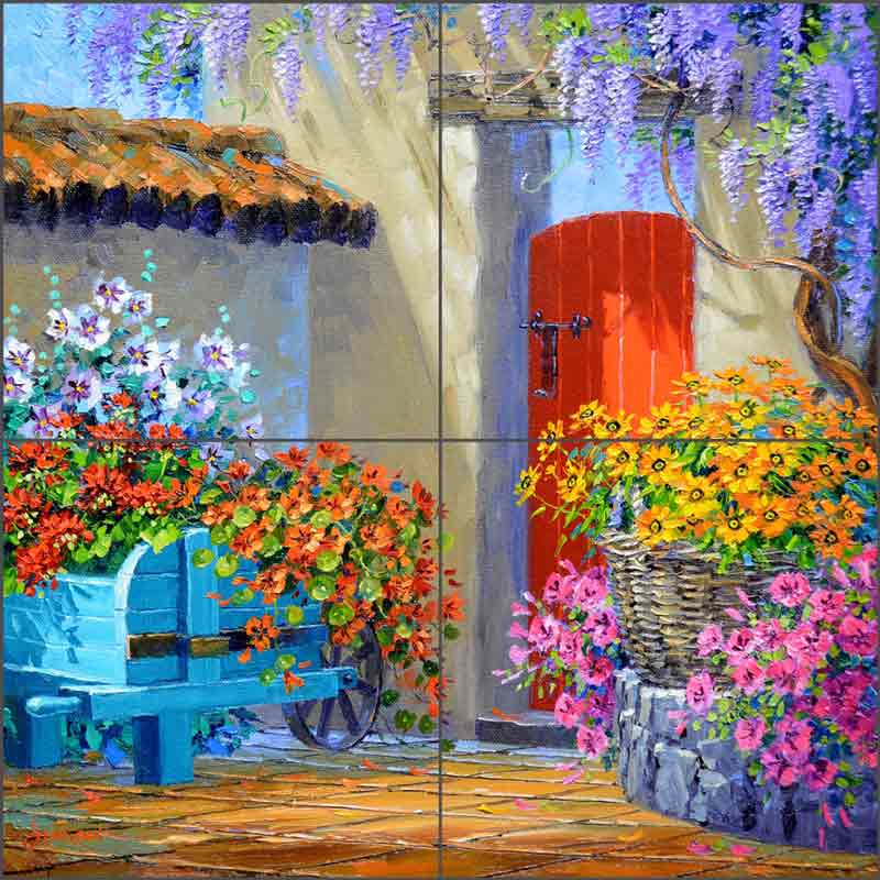 Napa Charm by Mikki Senkarik Ceramic Tile Mural MSA244