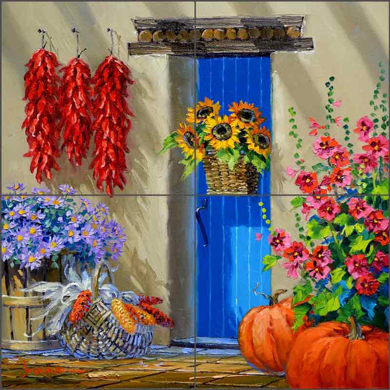 Fall's in the Air by Mikki Senkarik Ceramic Tile Mural MSA250