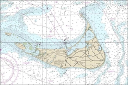 Nantucket Nautical Chart Ceramic Tile Mural NC-13237C1