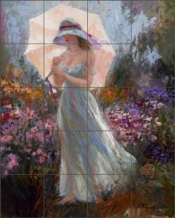 Garden Stroll by Nenad Mirkovich Ceramic Tile Mural NMA007