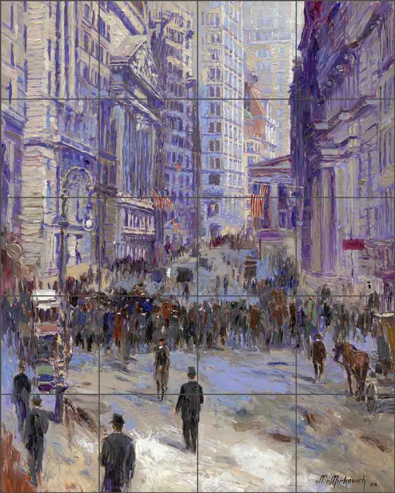 Wall Street II by Nenad Mirkovich Ceramic Tile Mural NMA008