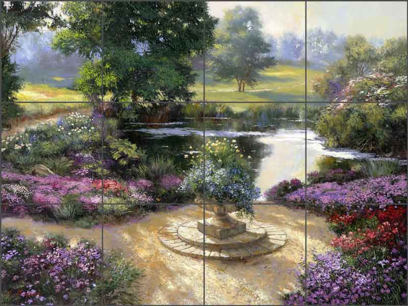 Garden View by Nenad Mirkovich Ceramic Tile Mural - NMA030