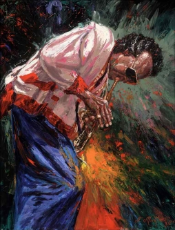 Jazz on Fire by Nenad Mirkovich Accent & Decor Tile NMA038AT