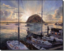 Mirkovich Seascape Sailboats Ceramic Accent Tile 10" x 8" - NMA055AT
