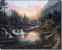 Mirkovich Mountain Landscape Ceramic Accent Tile 10" x 8" - NMA056AT