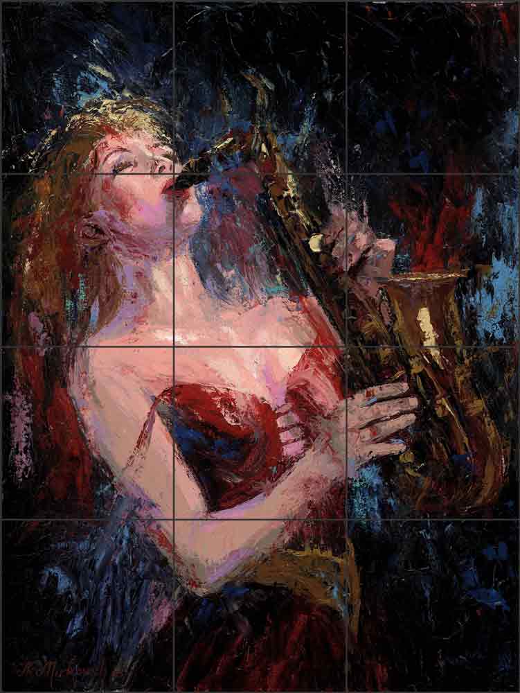 Soft Jazz by Nenad Mirkovich Ceramic Tile Mural NMA075