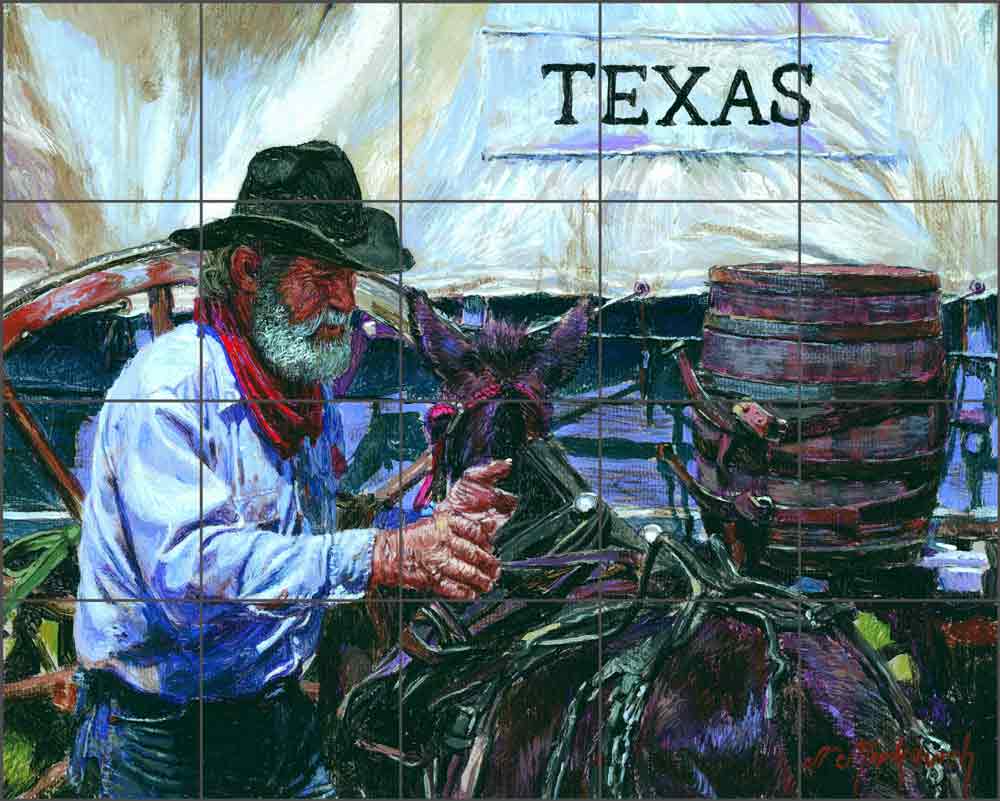 Rodeo by Nenad Mirkovich Ceramic Tile Mural NMA101