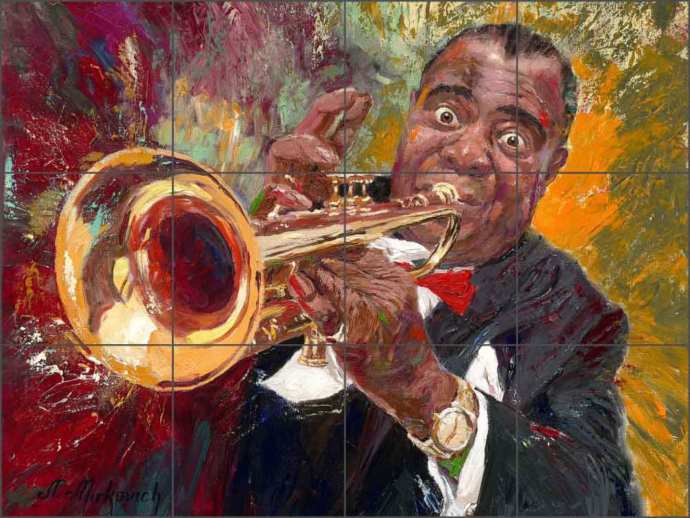 Wonderful Jazz by Nenad Mirkovich Ceramic Tile Mural - NMA105