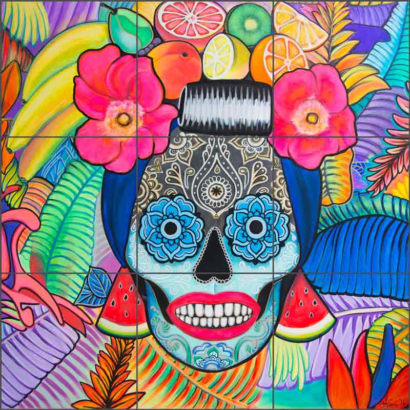 Tropical Mama by Agata & Hector Ceramic Tile Mural OB-AGA13
