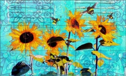 Mediterranean Summer by Agata & Hector Ceramic Tile Mural OB-AGA32