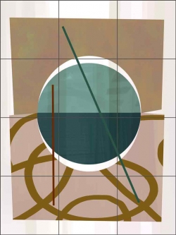 Bento Box - dark by Delores Naskrent Ceramic Tile Mural OB-DEL496d