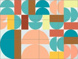 Demitasse I by Delores Naskrent Ceramic Tile Mural OB-DEL499a-L