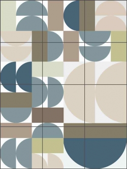Demitasse II by Delores Naskrent Ceramic Tile Mural OB-DEL499b