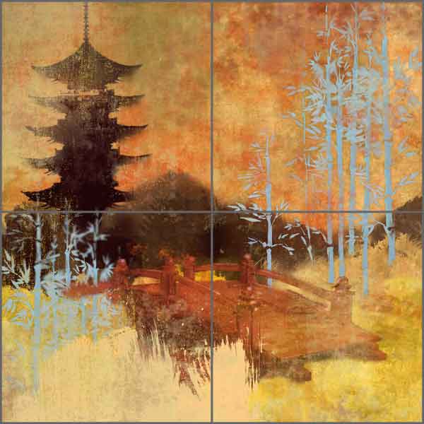 Oolong Tea Road by Evelia Ceramic Tile Mural - OB-ES148a