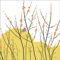 Morning Doves 3 by Evelia Ceramic Accent & Decor Tile OB-ES52bAT1