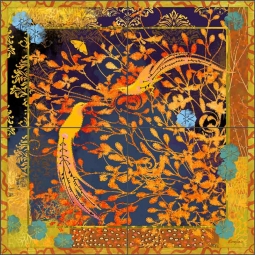 La Boheme Tapisserie by Evelia Ceramic Tile Mural OB-ES73a