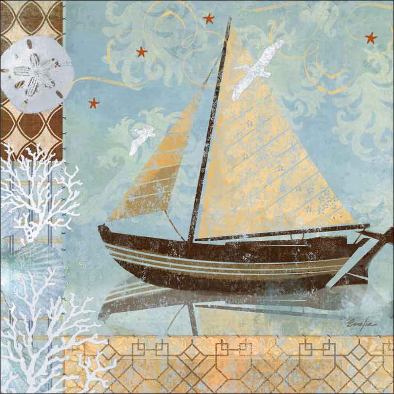 Oceanside Breeze II by Evelia Ceramic Accent & Decor Tile - OB-ES75dAT