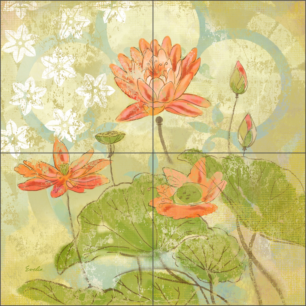 Gardens of Madeira by Evelia Ceramic Tile Mural OB-ES76a