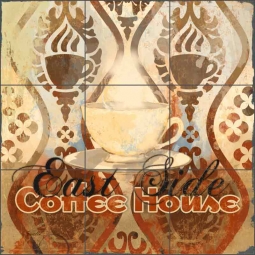 Coffee House III by Evelia Ceramic Tile Mural - OB-ES84e