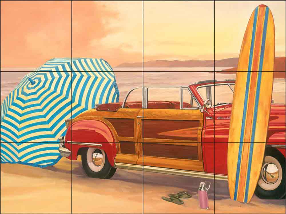 California Woody by Graham Reynolds Ceramic Tile Mural - OB-GOR07