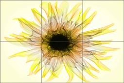 Dahlia - landscape by Hong Pham Ceramic Tile Mural OB-HP12b