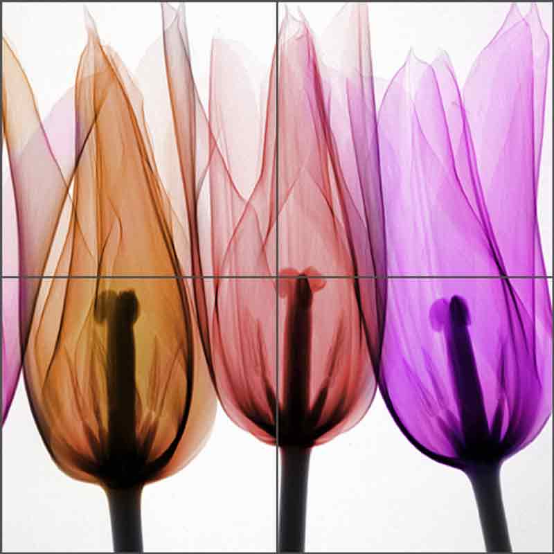 Tulips - Square by Hong Pham Ceramic Tile Mural OB-HP19a