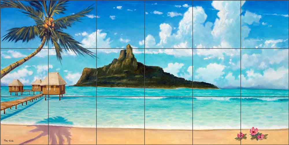 Bora Bora Sun by Rick Novak Ceramic Tile Mural - OB-KN01