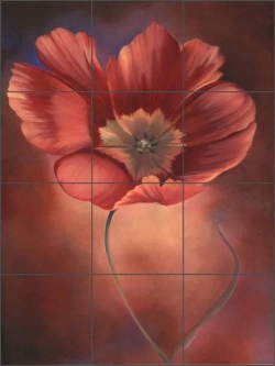 Tulip II by Louise Montillio Ceramic Tile Mural - OB-LM23