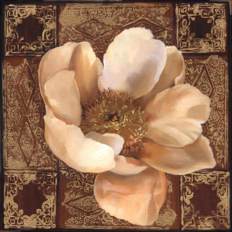 White Peony I by Louise Montillio Ceramic Accent & Decor Tile - OB-LM34aAT