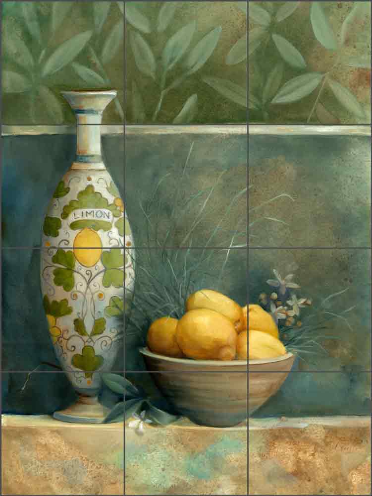 Tuscan Vase I by Louise Montillio Ceramic Tile Mural OB-LM53a