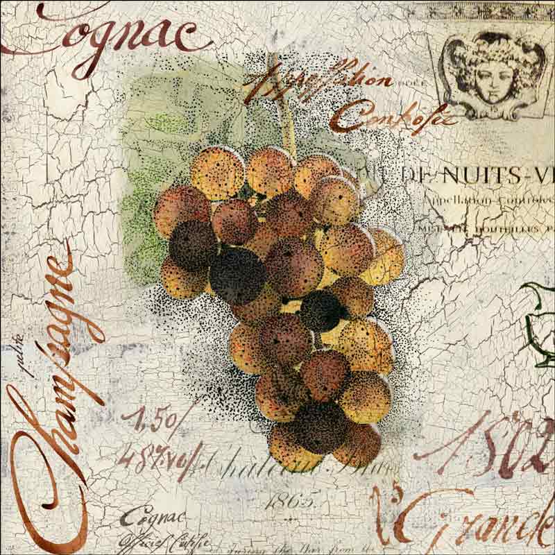 Grapes I by Louise Montillio Ceramic Accent & Decor Tile OB-LM95aAT