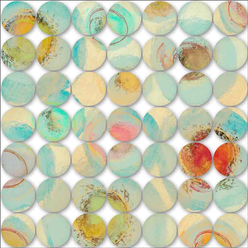 Colorful Circles 12 by Irena Orlov Ceramic Accent & Decor Tile OB-ORL8390AT