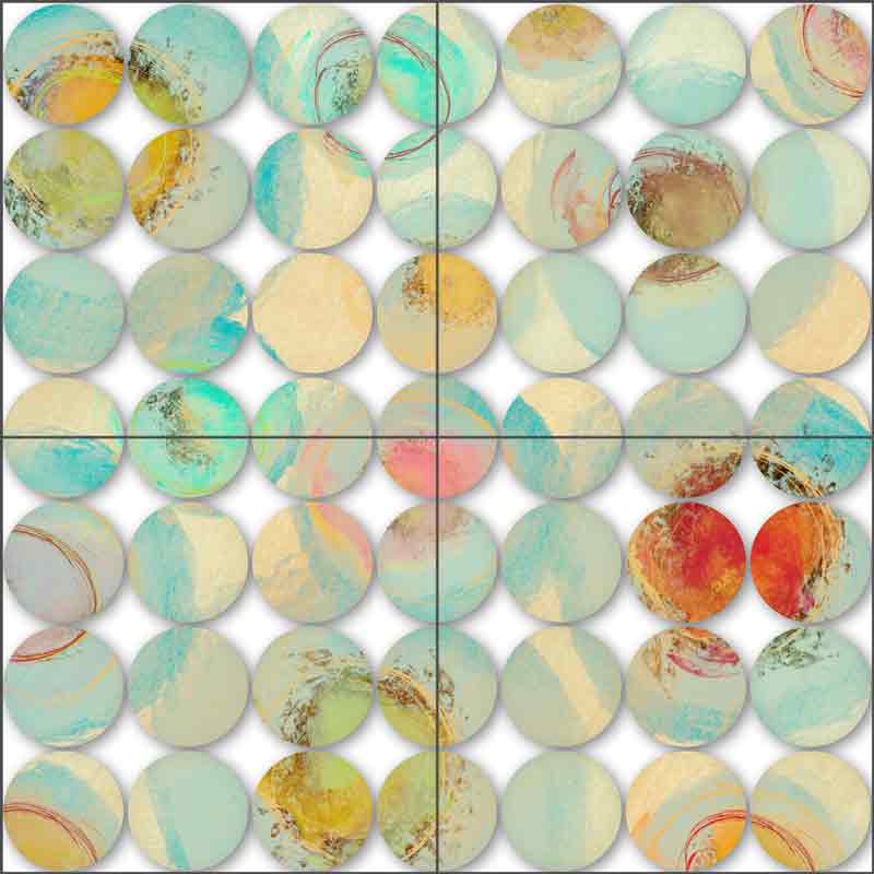 Colorful Circles 12 by Irena Orlov Ceramic Tile Mural OB-ORL8390