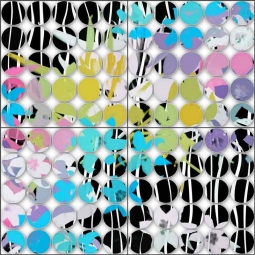 Abstract Circles 9 by Irena Orlov Ceramic Tile Mural OB-ORL8436