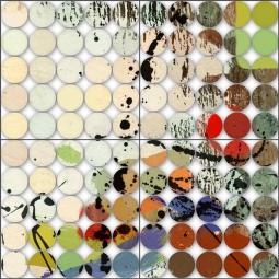 Abstract Circles 10 by Irena Orlov Ceramic Tile Mural OB-ORL8437