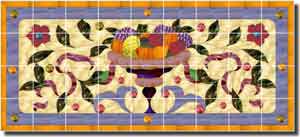 Paned Expressions Fruit Bowl Ceramic Tile Mural 38.25" x 17" - OB-PES102