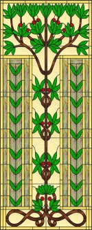 Arts & Crafts: Tree of Life by Paned Expressions Studios Ceramic Tile Mural OB-PES32