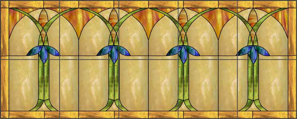 Arts & Crafts: Tropical Trees by Paned Expressions Studios Ceramic Tile Mural OB-PES33
