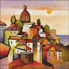 Mediterranean I by Warren Cullar Ceramic Accent & Decor Tile - OB-WC10AT