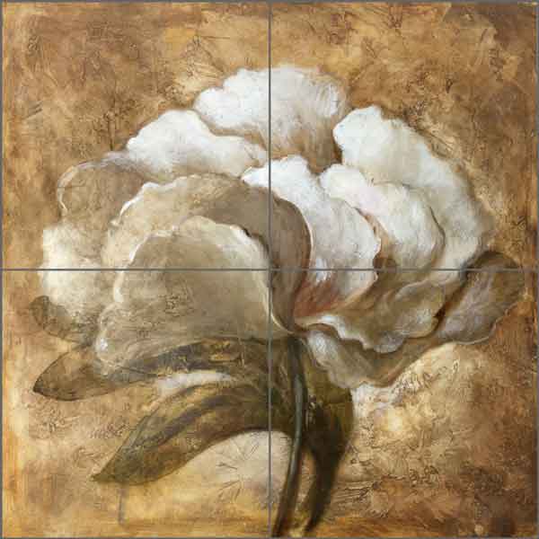 Tawney Peony by Wilder Rich Ceramic Tile Mural OB-WR1236