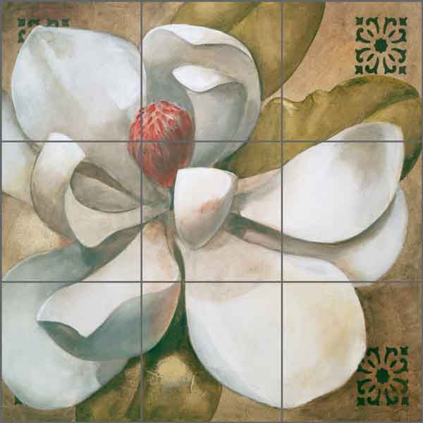 Second Magnolia by Wilder Rich Ceramic Tile Mural OB-WR1290